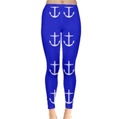 Royal Anchors Inside Out Leggings by snowwhitegirl