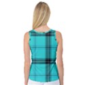 Aqua Plaid Women s Basketball Tank Top View2