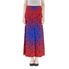 Red Music Blue Moon Full Length Maxi Skirt by snowwhitegirl