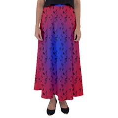 Red Music Blue Moon Flared Maxi Skirt by snowwhitegirl