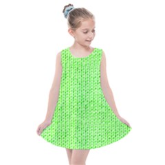 Knitted Wool Neon Green Kids  Summer Dress by snowwhitegirl