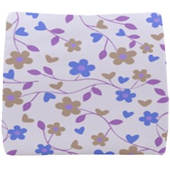 Blue Vintage Flowers Seat Cushion by snowwhitegirl