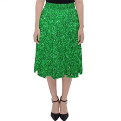 Green Glitter Folding Skater Skirt by snowwhitegirl