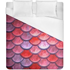 Red Mermaid Scale Duvet Cover (california King Size) by snowwhitegirl