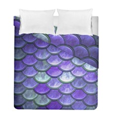 Blue Purple Mermaid Scale Duvet Cover Double Side (full/ Double Size) by snowwhitegirl