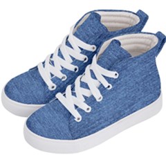 Blue Denim Kid s Hi-top Skate Sneakers by snowwhitegirl