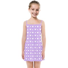 Hearts Dots Purple Kids Summer Sun Dress by snowwhitegirl