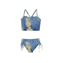 Blue Hair Boy Girls  Tankini Swimsuit by snowwhitegirl