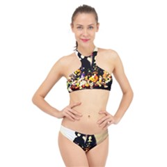 Old Halloween Photo High Neck Bikini Set by snowwhitegirl