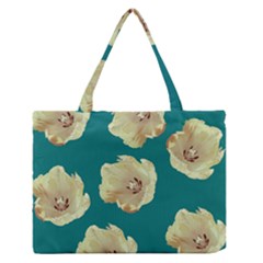 Teal Tulips Zipper Medium Tote Bag by snowwhitegirl