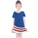 Dark American Flag Kids  Simple Cotton Dress View1