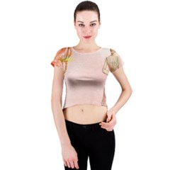 Background 1659765 1920 Crew Neck Crop Top by vintage2030