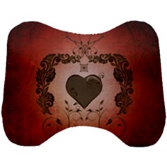 Wonderful Heart With Decorative Elements Head Support Cushion by FantasyWorld7