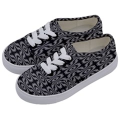Monochrome Centipede Arabesque Kids  Classic Low Top Sneakers by linceazul