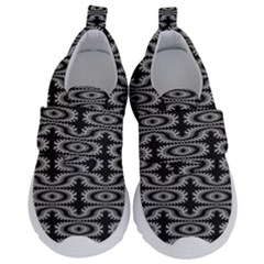 Monochrome Centipede Arabesque Velcro Strap Shoes by linceazul