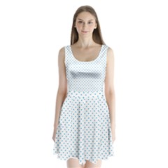 Oktoberfest Bavarian Blue Mini Love Hearts On White Split Back Mini Dress  by PodArtist