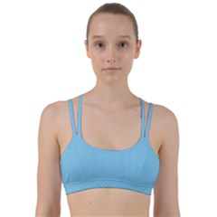 Oktoberfest Bavarian Blue And White Small Gingham Check Line Them Up Sports Bra by PodArtist