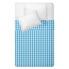 Oktoberfest Bavarian Blue And White Gingham Check Duvet Cover Double Side (single Size) by PodArtist