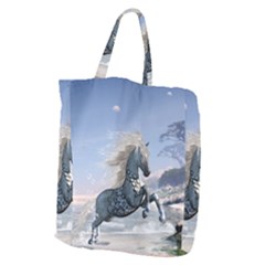 Wonderful Wild Fantasy Horse On The Beach Giant Grocery Tote by FantasyWorld7