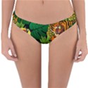 Tropical Pelican Tiger Jungle Black Reversible Hipster Bikini Bottoms View3