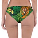 Tropical Pelican Tiger Jungle Black Reversible Hipster Bikini Bottoms View4