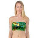 Tropical Pelican Tiger Jungle Blue Bandeau Top View1