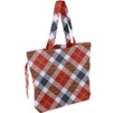 Smart Plaid Warm Colors Drawstring Tote Bag View2