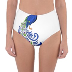 Venus Peacock Reversible High-waist Bikini Bottoms by amazinganimals