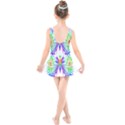 Rainbow Butterfly Kids  Skater Dress Swimsuit View2