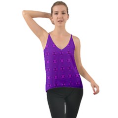 Bold Geometric Purple Circles Chiffon Cami by BrightVibesDesign