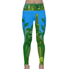 Environmental Protection Lightweight Velour Classic Yoga Leggings by Nexatart