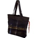 City River Water Cityscape Skyline Drawstring Tote Bag View1