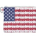 USA Flag Halloween Holiday Nightmare Stripes Canvas Cosmetic Bag (XXXL) View1