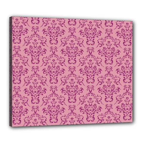 Victorian Pink Ornamental Canvas 24  X 20  (stretched) by snowwhitegirl