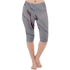 Wine 2 Lightweight Velour Cropped Yoga Leggings by WILLBIRDWELL