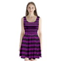 Zombie Purple and Black Halloween Nightmare Stripes  Split Back Mini Dress  View1