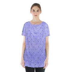 Dot Blue Skirt Hem Sports Top by vintage2030