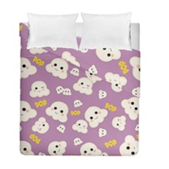 Cute Kawaii Popcorn Pattern Duvet Cover Double Side (full/ Double Size) by Valentinaart