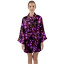 Purple Red  Roses Long Sleeve Kimono Robe View1