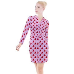 Kawai Hearts Button Long Sleeve Dress by snowwhitegirl