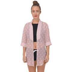 Little  Dots Pink Open Front Chiffon Kimono by snowwhitegirl