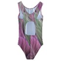 Pink Leaves Kids  Cut-Out Back One Piece Swimsuit View2