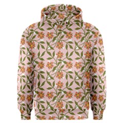 Pink Dot Floral Men s Overhead Hoodie by snowwhitegirl