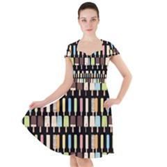 Candy Popsicles Black Cap Sleeve Midi Dress by snowwhitegirl