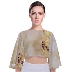 Background 1659622 1920 Tie Back Butterfly Sleeve Chiffon Top by vintage2030