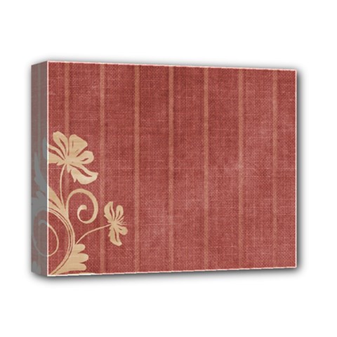 Floral Mauve Deluxe Canvas 14  X 11  (stretched) by vintage2030