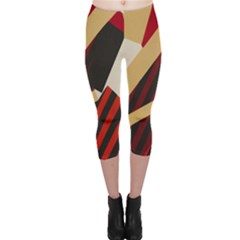 Fabric Textile Design Capri Leggings  by Sapixe