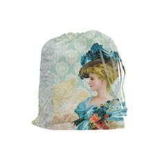 Lady 1112776 1920 Drawstring Pouch (large) by vintage2030