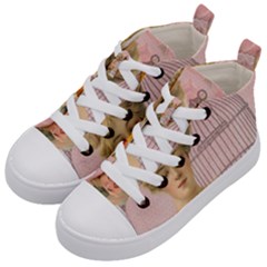 Woman 1079479 1920 Kid s Mid-top Canvas Sneakers by vintage2030