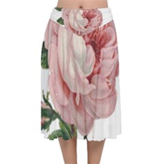 Rose 1078272 1920 Velvet Flared Midi Skirt by vintage2030